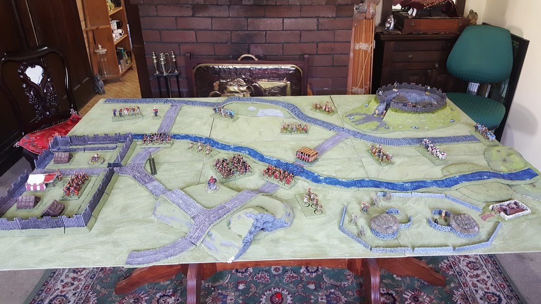 ThOR Flexi river and road 15mm 28mm wargame on table